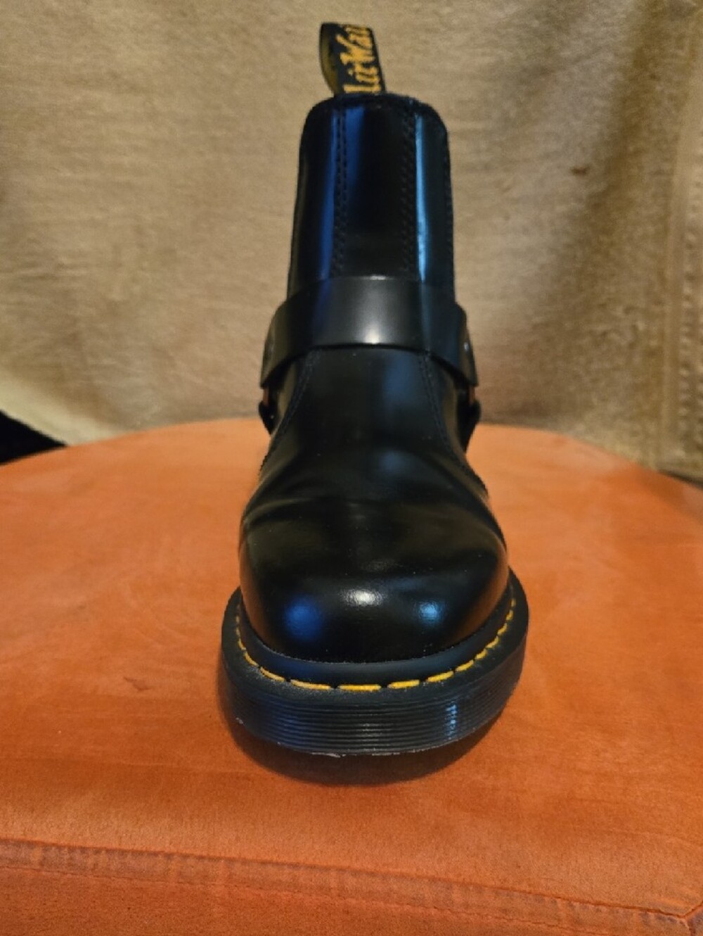 Dr. Martens Black Leather Chelsea Harness Ankle Boots Womens 7 - Picture 2 of 6